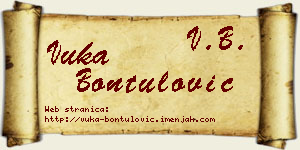 Vuka Bontulović vizit kartica